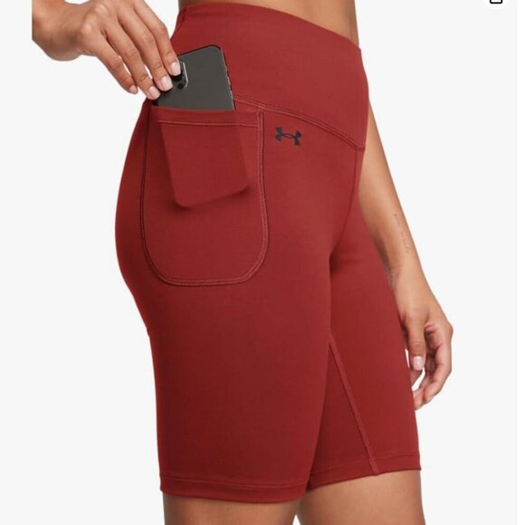 NWT Under Armour Women's Motion Bike Shorts, earthen orange, small - Picture 3 of 3